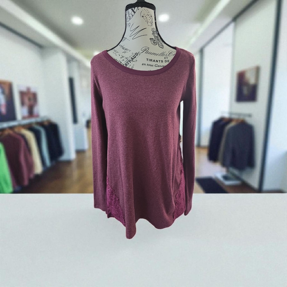 Chic Long‎ Sleeve Top in Plum